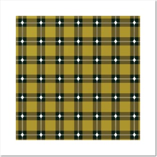 Plaid Gold Diamond Patterns Posters and Art